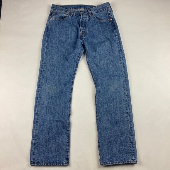 Levi's 501 Men's Jeans 32 x 30 Blue Denim - Picture 1 of 16